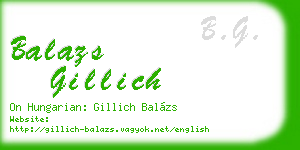 balazs gillich business card